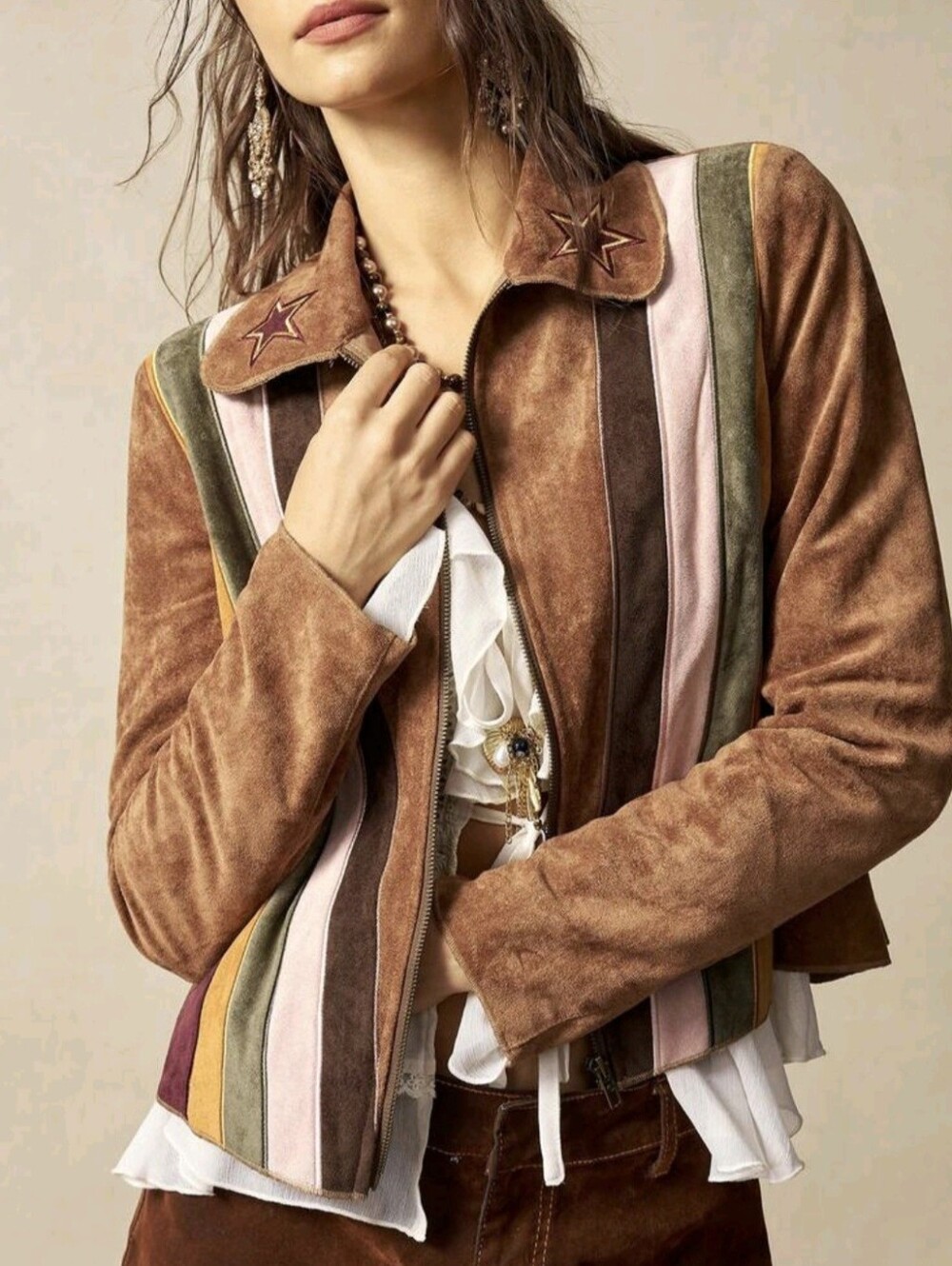 Embroidered Casual Woven Patchwork Women's Jacket Night Holiday All Shades - Picture 4 of 8